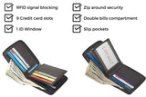 Bullz®  RFID Signal Blocking Zipper Mens Wallet TXB-RF5101