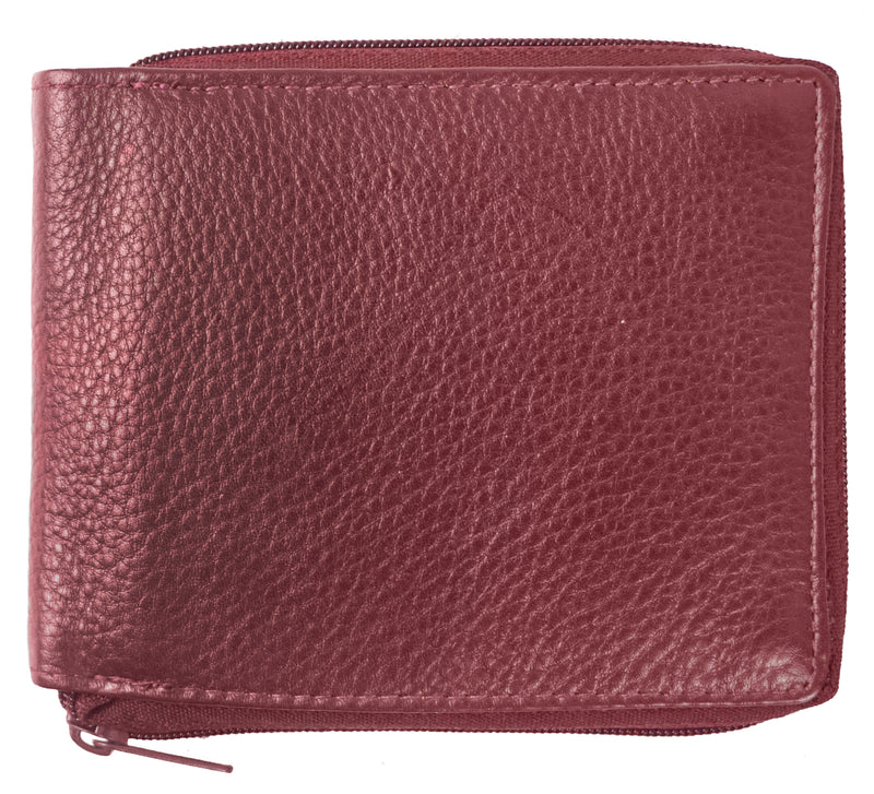 Bullz®  RFID Signal Blocking Zipper Mens Wallet TXB-RF5101