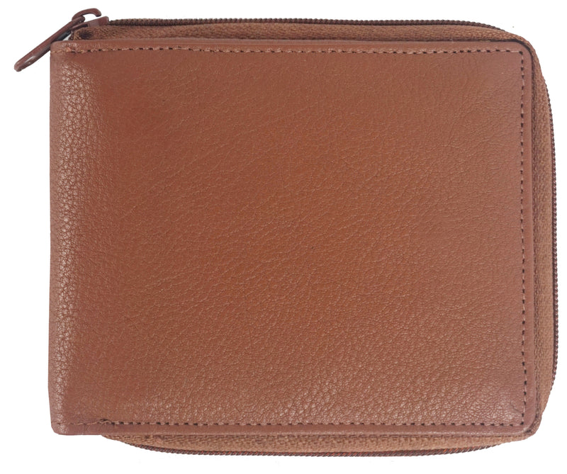 Bullz®  RFID Signal Blocking Zipper Mens Wallet TXB-RF5101