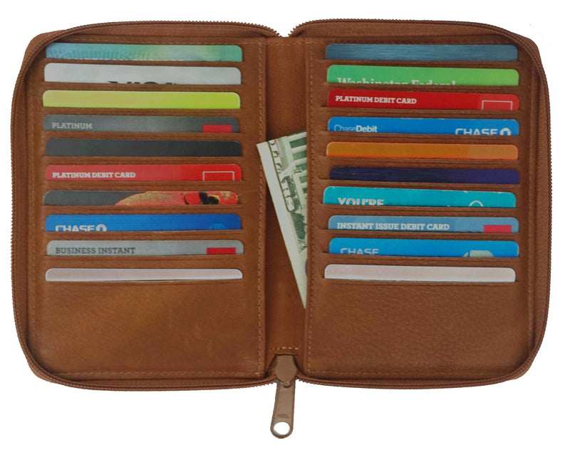 Bullz®  Zip around RFID long credit card holder TXB-RF148