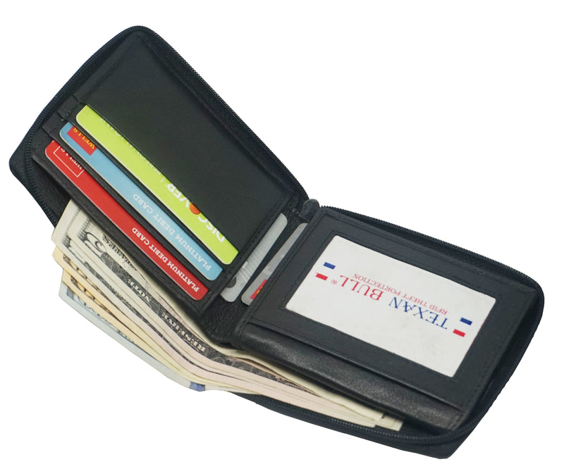 Bullz®  RFID Zipper Mens Wallet RF5104