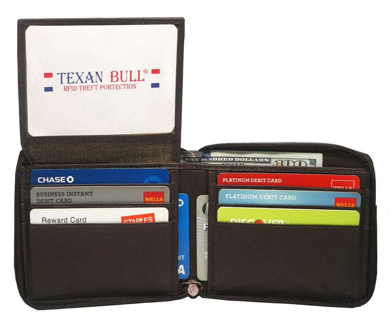 Bullz®  RFID Zipper Mens Wallet RF5104